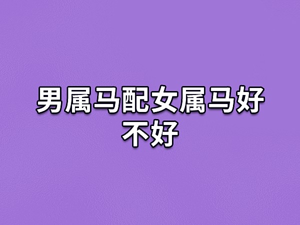 属马之人的婚配指南：最佳、次佳结婚对象有哪些？